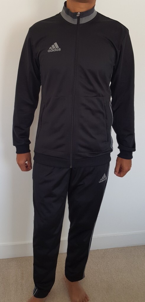 adidas basic poly tracksuit mens